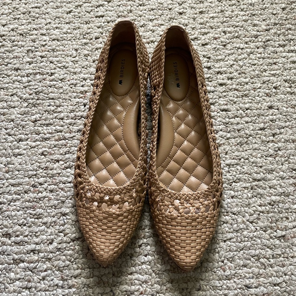 Birdies The Goldfinch Tan Woven Flats